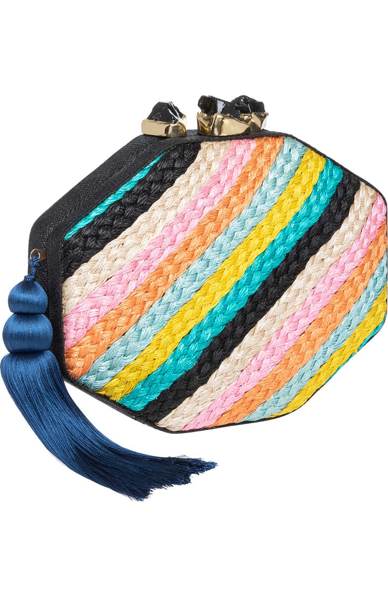 Rafe New York Sofia Octagon Clutch, Alternate, color, Multi