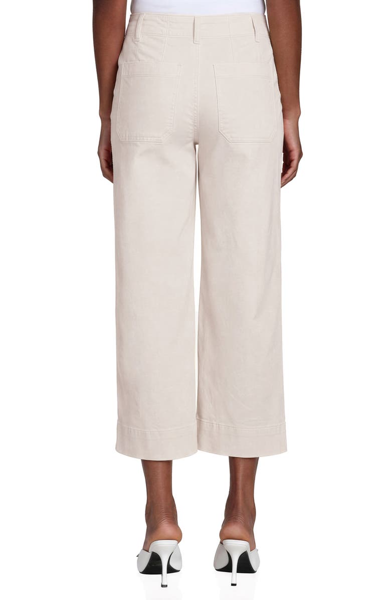 Bagatelle Cropped Cotton Twill Pants, Alternate, color, Antique White