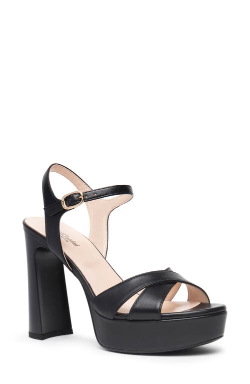 Nerogiardini Ankle Strap Platform Sandal In Black