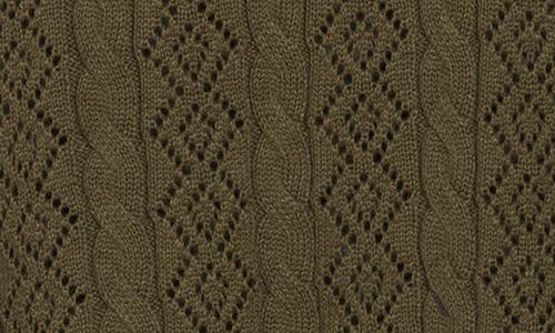 Splendid Cable & Pointelle Sleeveless Sweater In Green