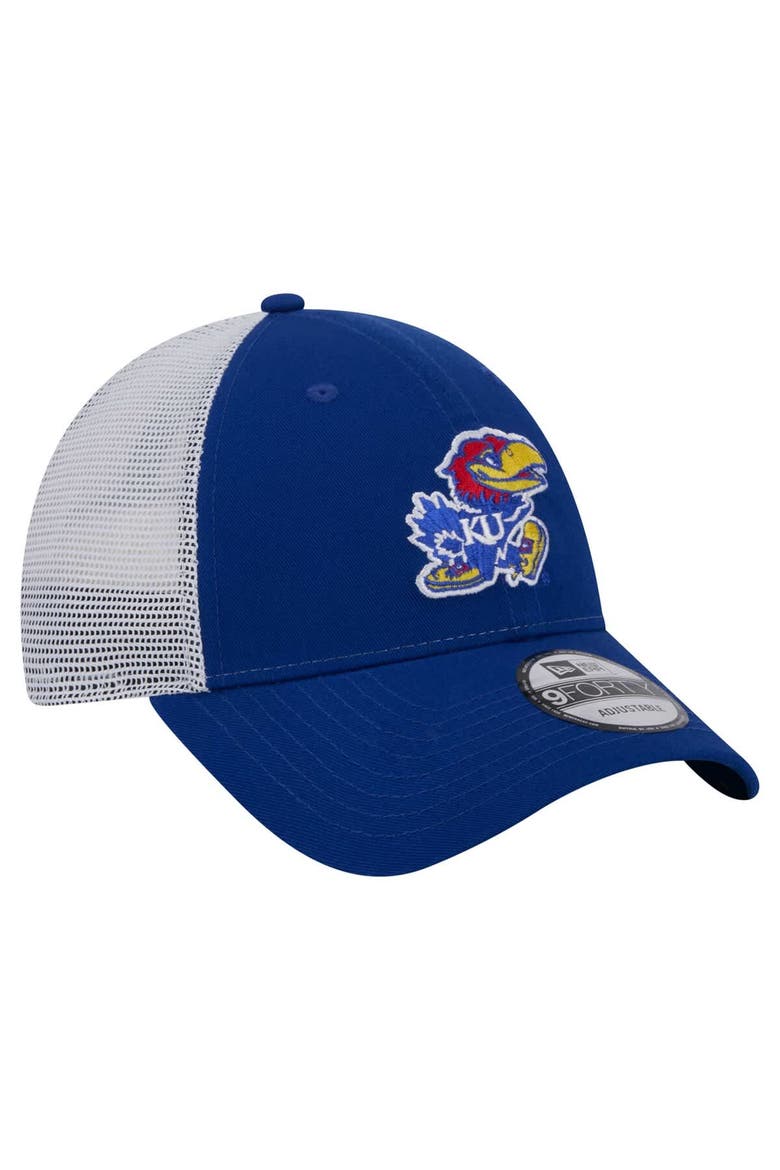 Men's New Era  Royal Kansas Jayhawks Trucker 9FORTY Adjustable Hat, Alternate, color, Royal