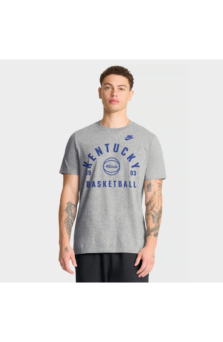 Nike Men's Nike Heather Gray Kentucky Wildcats Basketball Legacy Arch T-Shirt, Main, color, Heather Gray