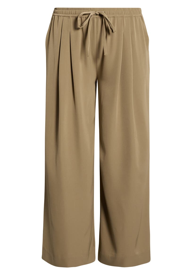 Mae Pleated Drawstring Pants, Alternate, color, OLIVE LEAF