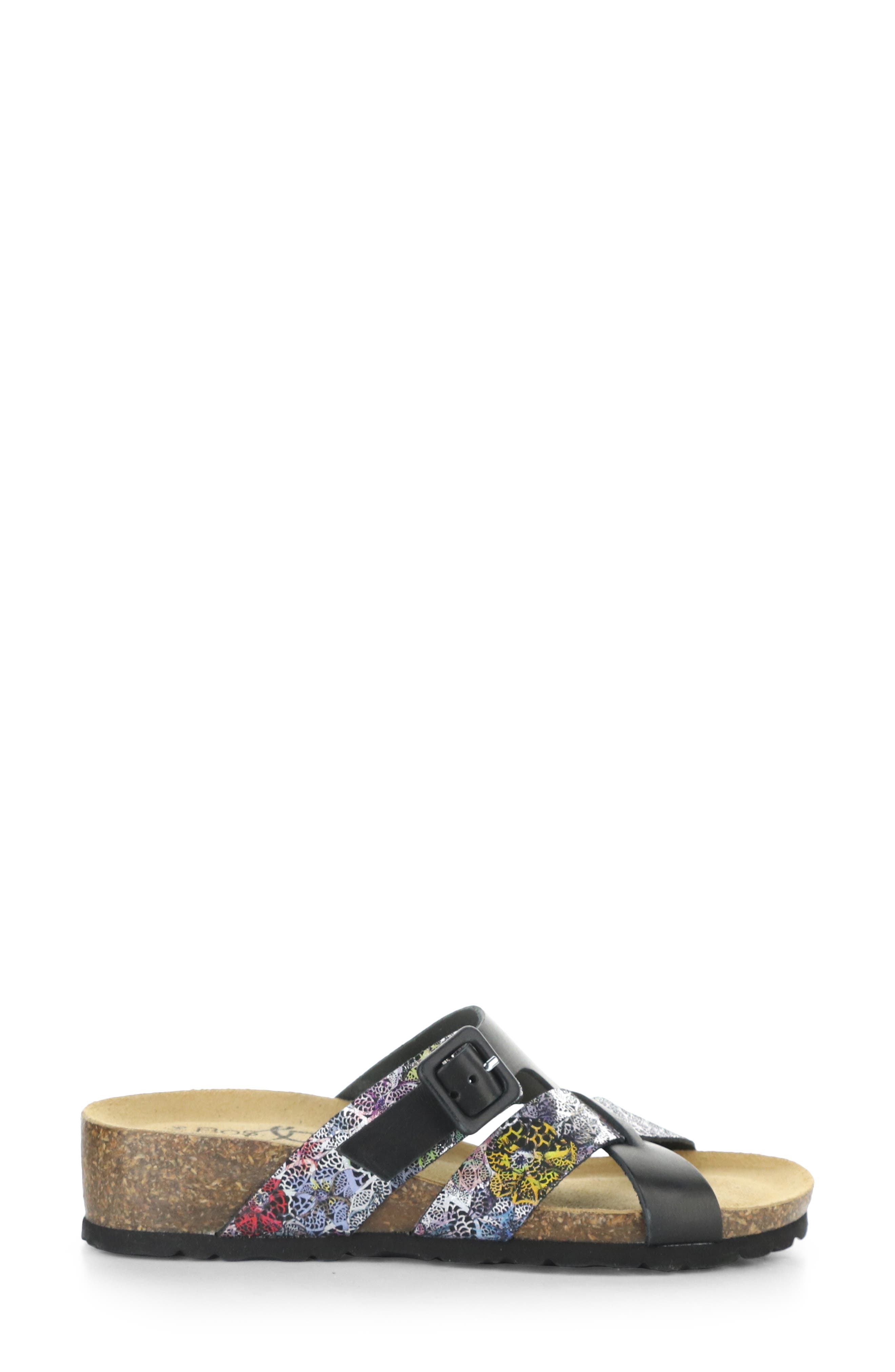 Bos. & Co. Lina Wedge Slide Sandal, Alternate, color, Black