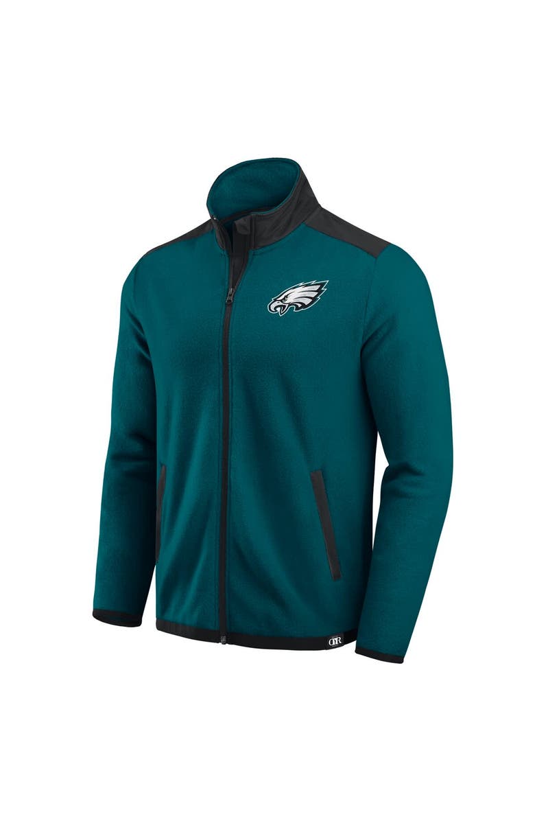 Darius Rucker Collection by Fanatics Men's Darius Rucker Collection by Fanatics Kelly Green Philadelphia Eagles Color Block Polar Fleece Full-Zip Jacket, Alternate, color,