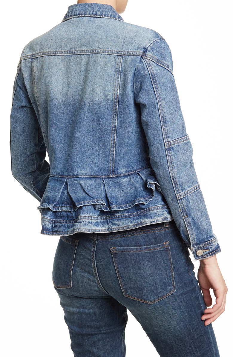 AZALEA WANG Peplum Denim Jacket | Nordstromrack