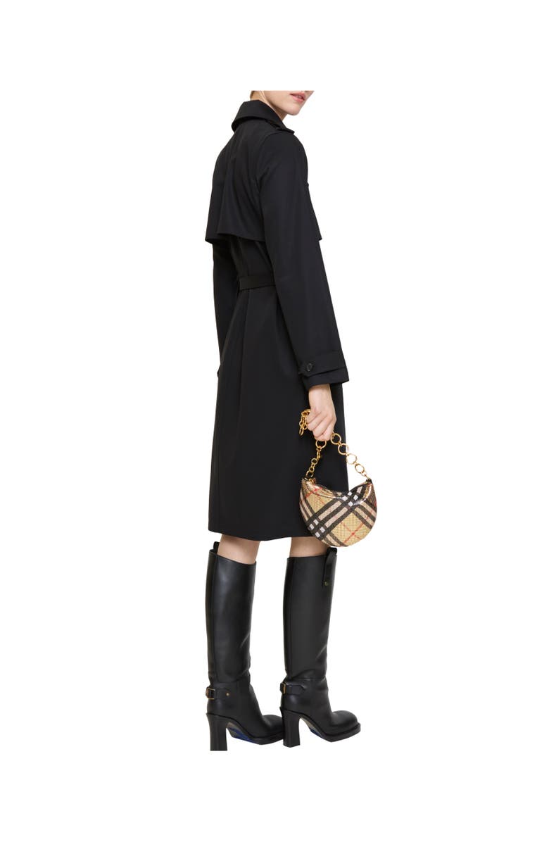 Burberry Wool Trench Dress, Alternate, color, Black