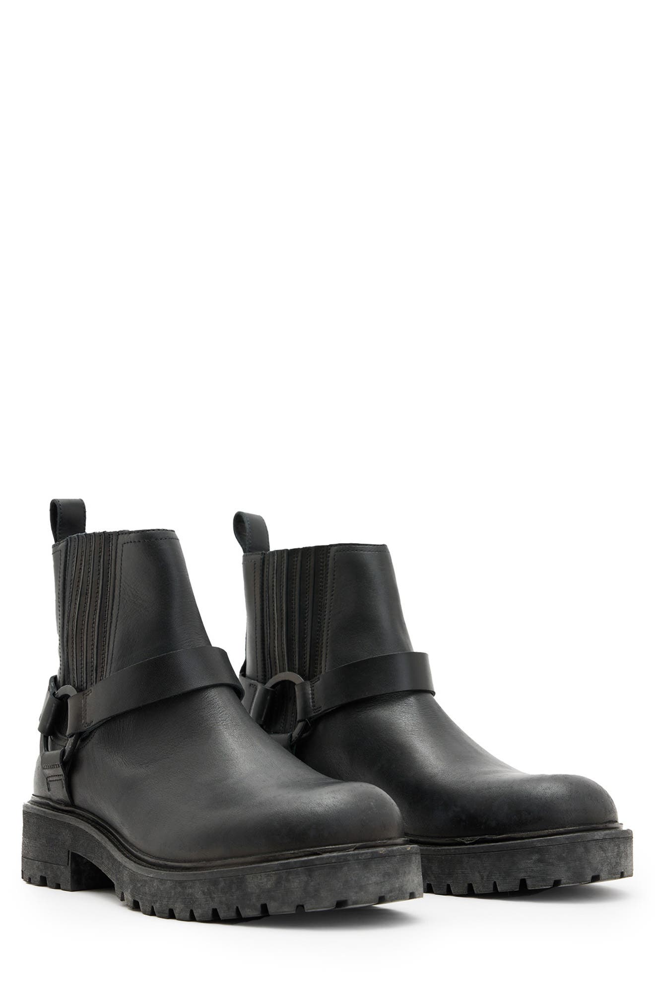 AllSaints Hank Lug Sole Biker Boot, Main, color, 