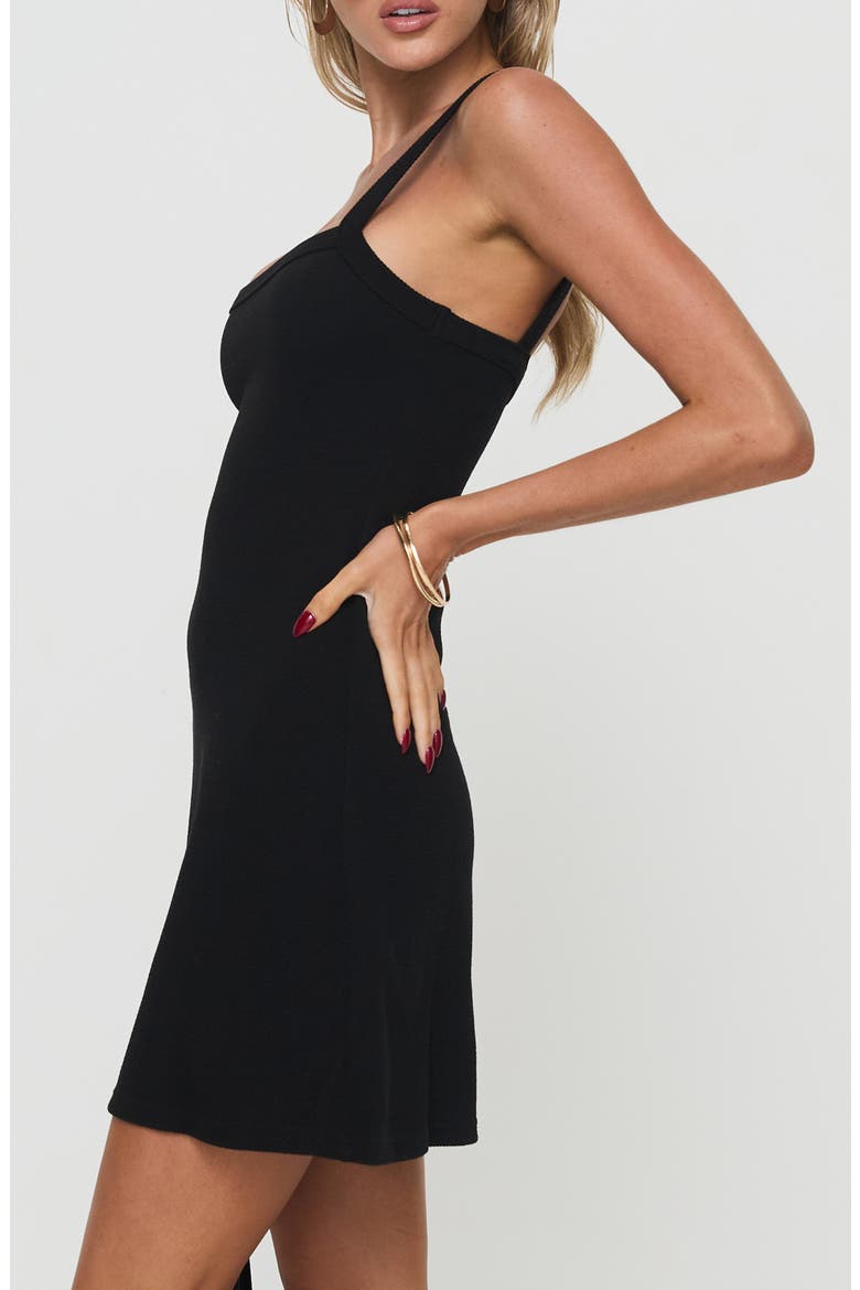 DeSantis Fit & Flare Rib Minidress, Alternate, color, BLACK