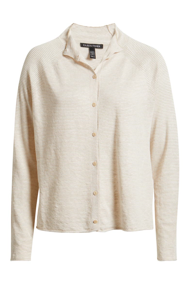 Organic Linen & Organic Cotton Cardigan, Alternate, color, UNDYED NATURAL