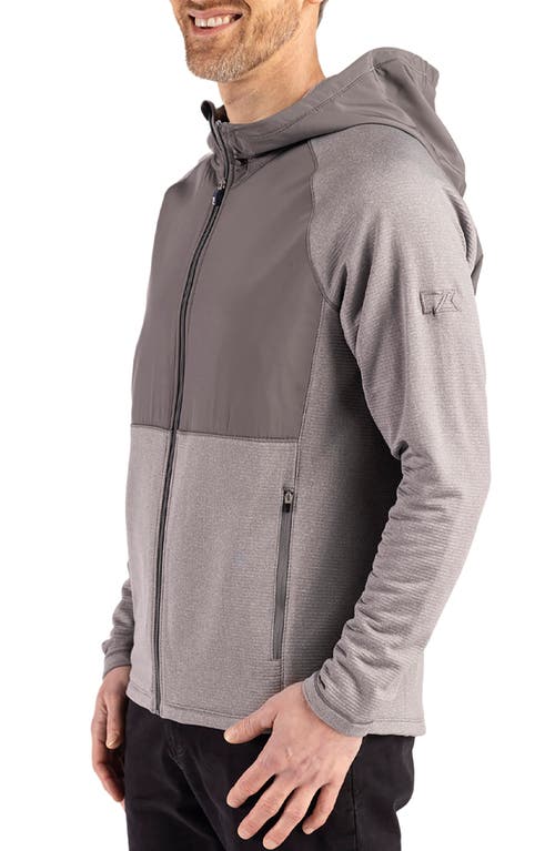 Cutter & Buck Peshastin Fleece Hybrid Jacket In Elemental Grey Heather