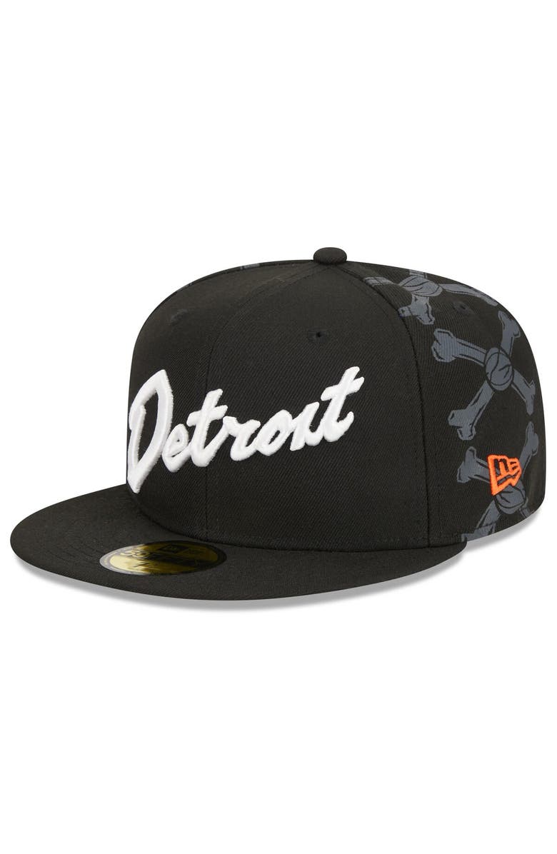 New Era Men's New Era Black Detroit Pistons 2023/24 City Edition 59FIFTY Fitted Hat, Alternate, color,