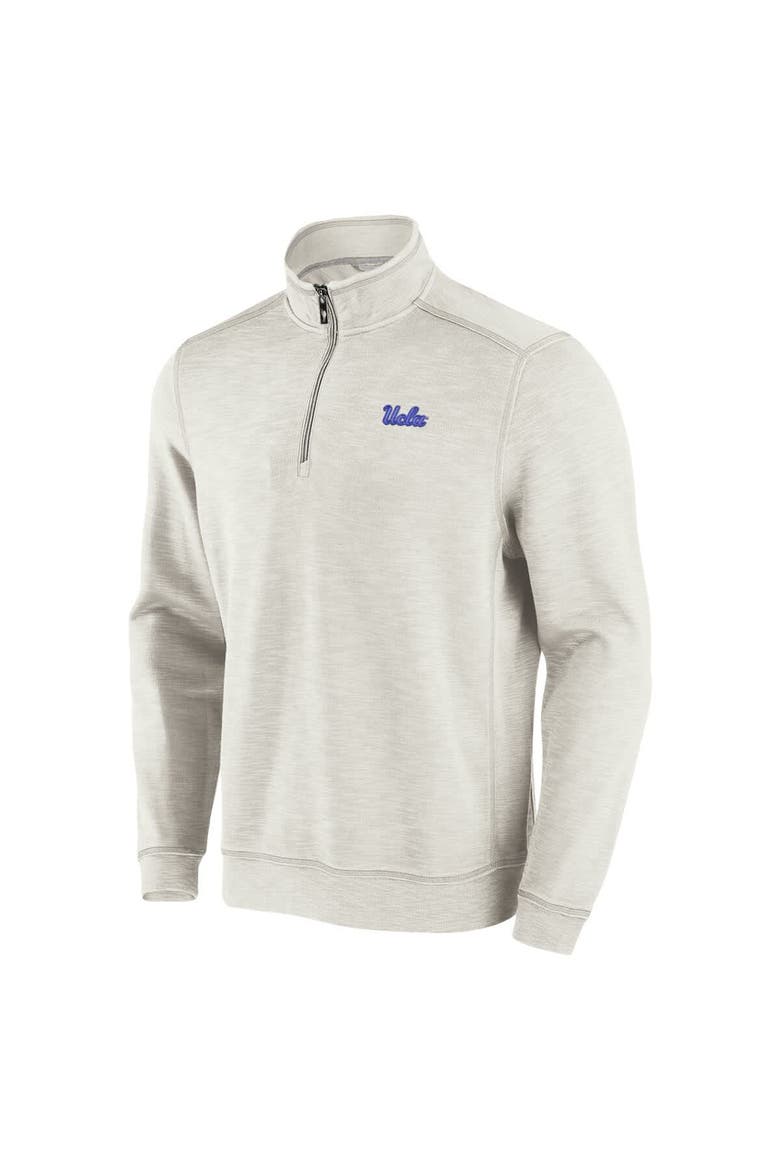 Men's Tommy Bahama Cream UCLA Bruins Tobago Bay Half-Zip Tri-Blend Top, Alternate, color, Cream