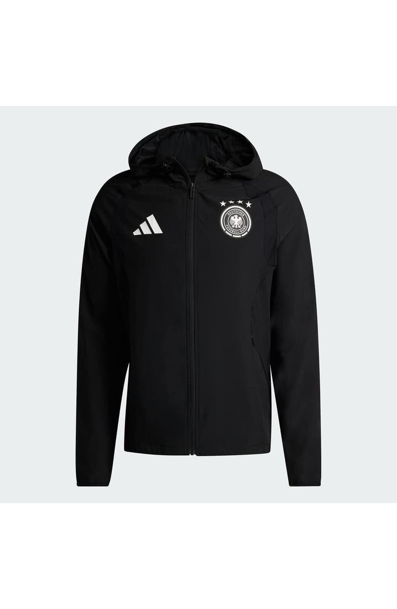 adidas Men's adidas  Black Germany National Team FIFA x World Cup 2026 Tiro Travel Raglan Full-Zip Windbreaker Hoodie, Main, color, Black