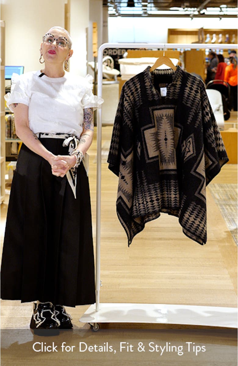 Harding Jacquard Virgin Wool Poncho, sales video thumbnail