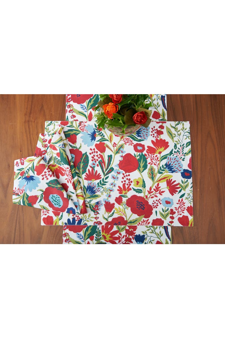 Bella Winter Placemats Set of 4, 13" x 19", Alternate, color, Red