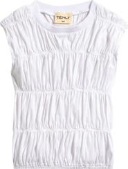 TENLY Kids Smocked Tiered Cotton Tank