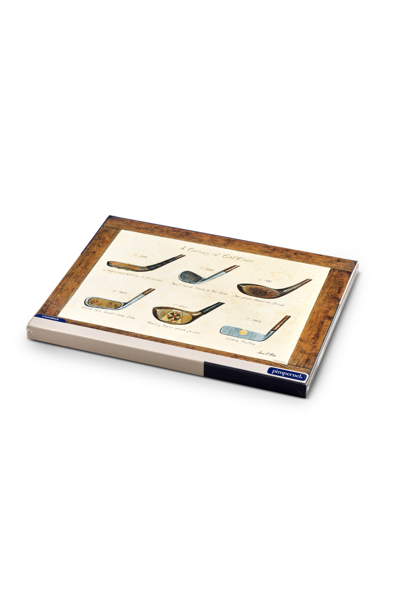 A History of Golf Set of 4 Cork Back Placemats, Alternate, color, Multi