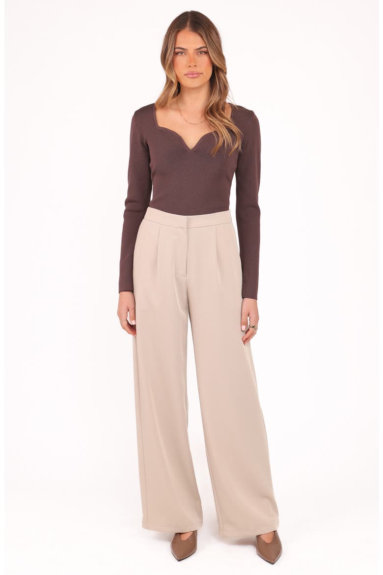 Ana Pleated Wide Leg Pants, Alternate, color, BEIGE