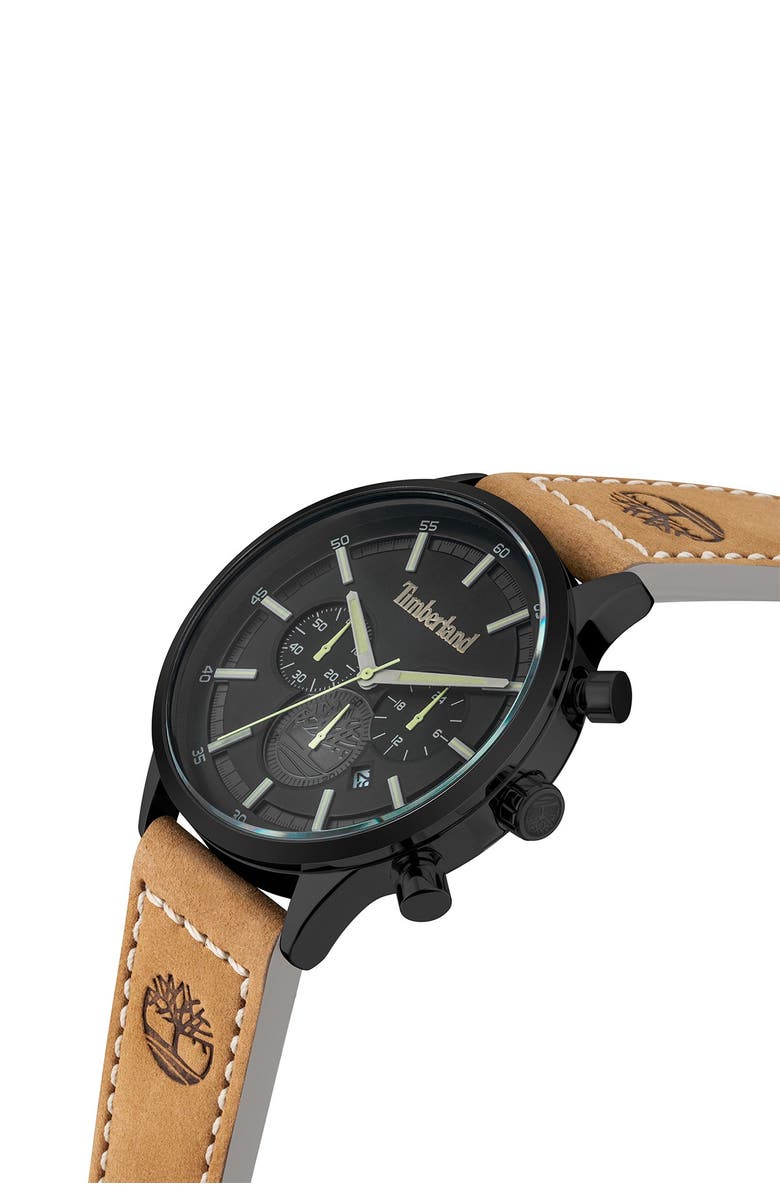 Timberland Men's Chronograph Leather Strap Watch, Alternate, color, 