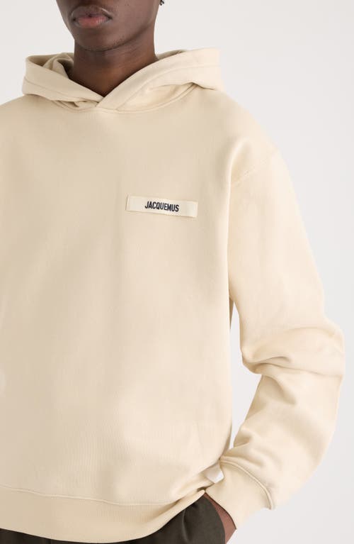 Jacquemus Le Hoodie Gros Grain Cotton Hoodie In Neutral