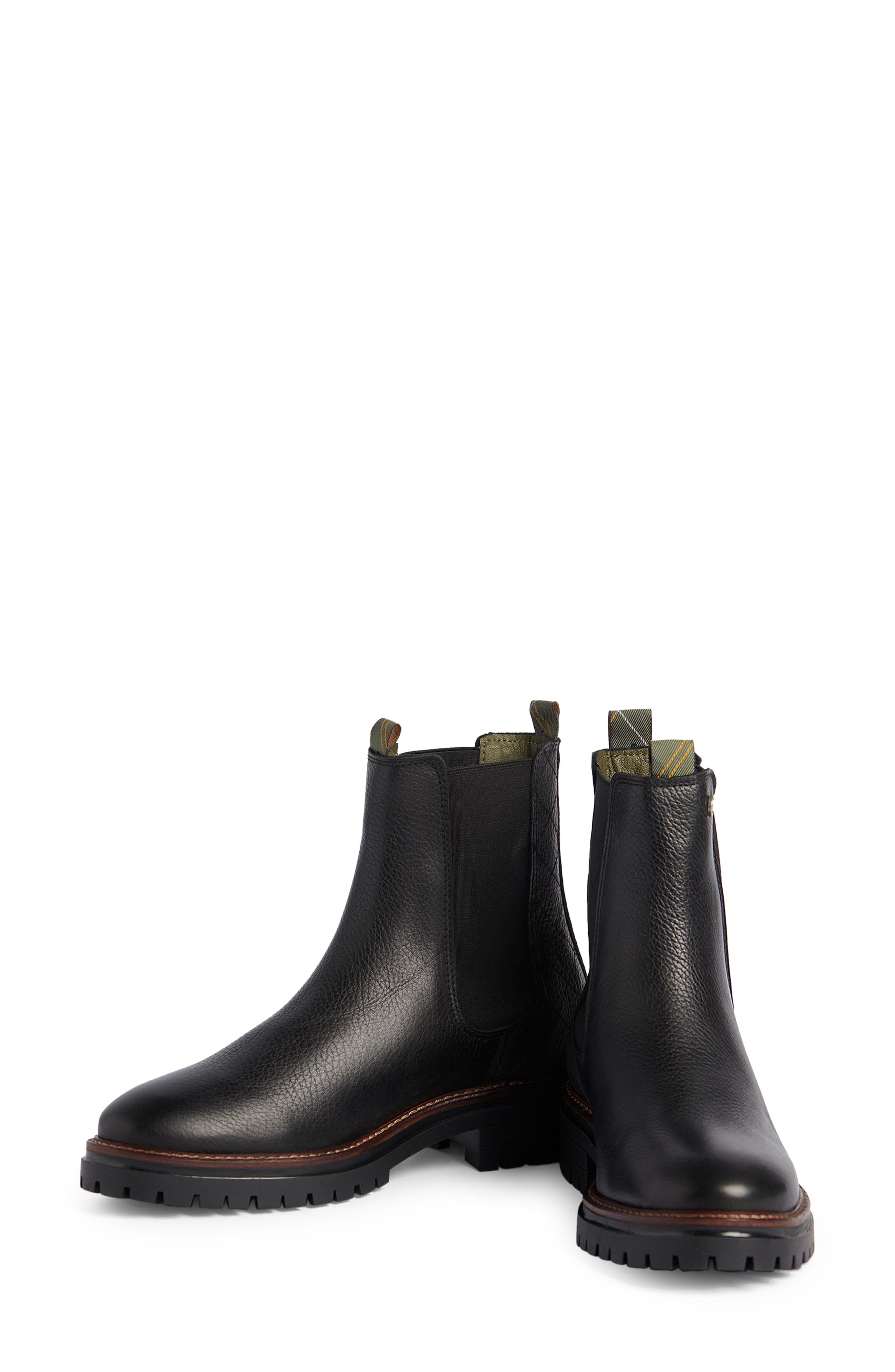 Barbour Evie Chelsea Boot, Alternate, color, Black