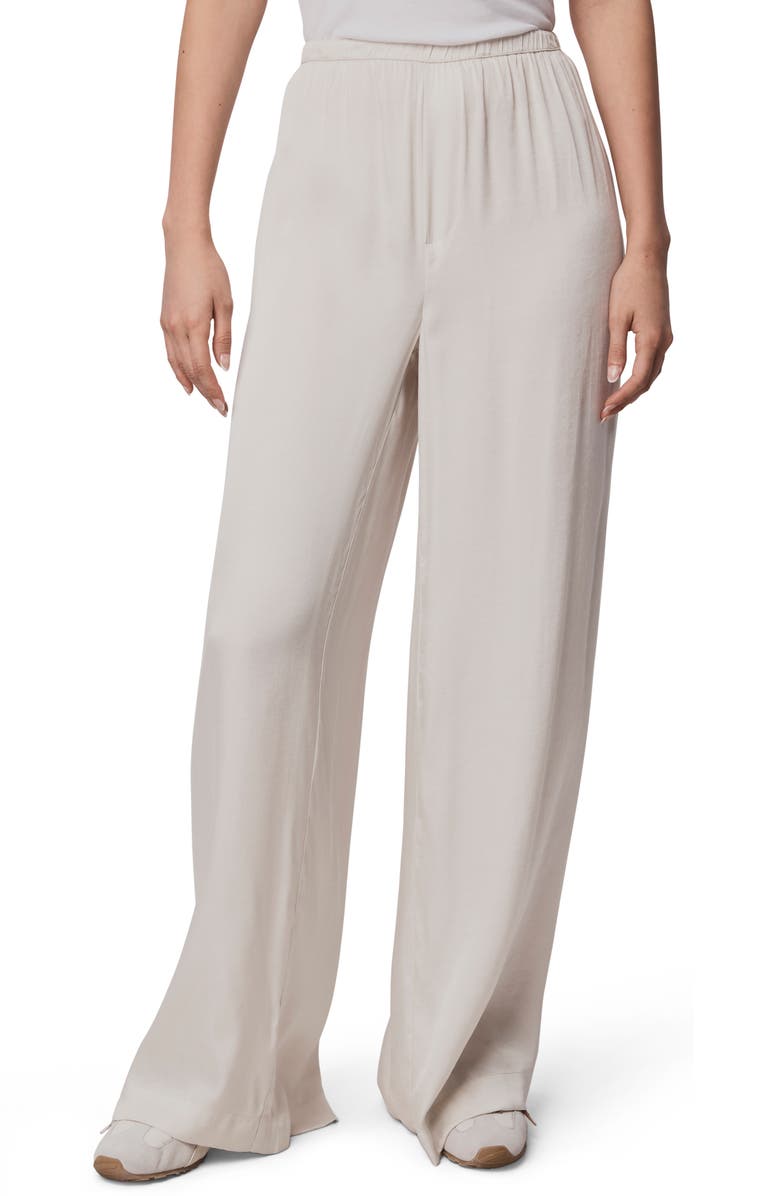 Splendid Serena Satin Pull-On Pants, Main, color, Pale Oak White