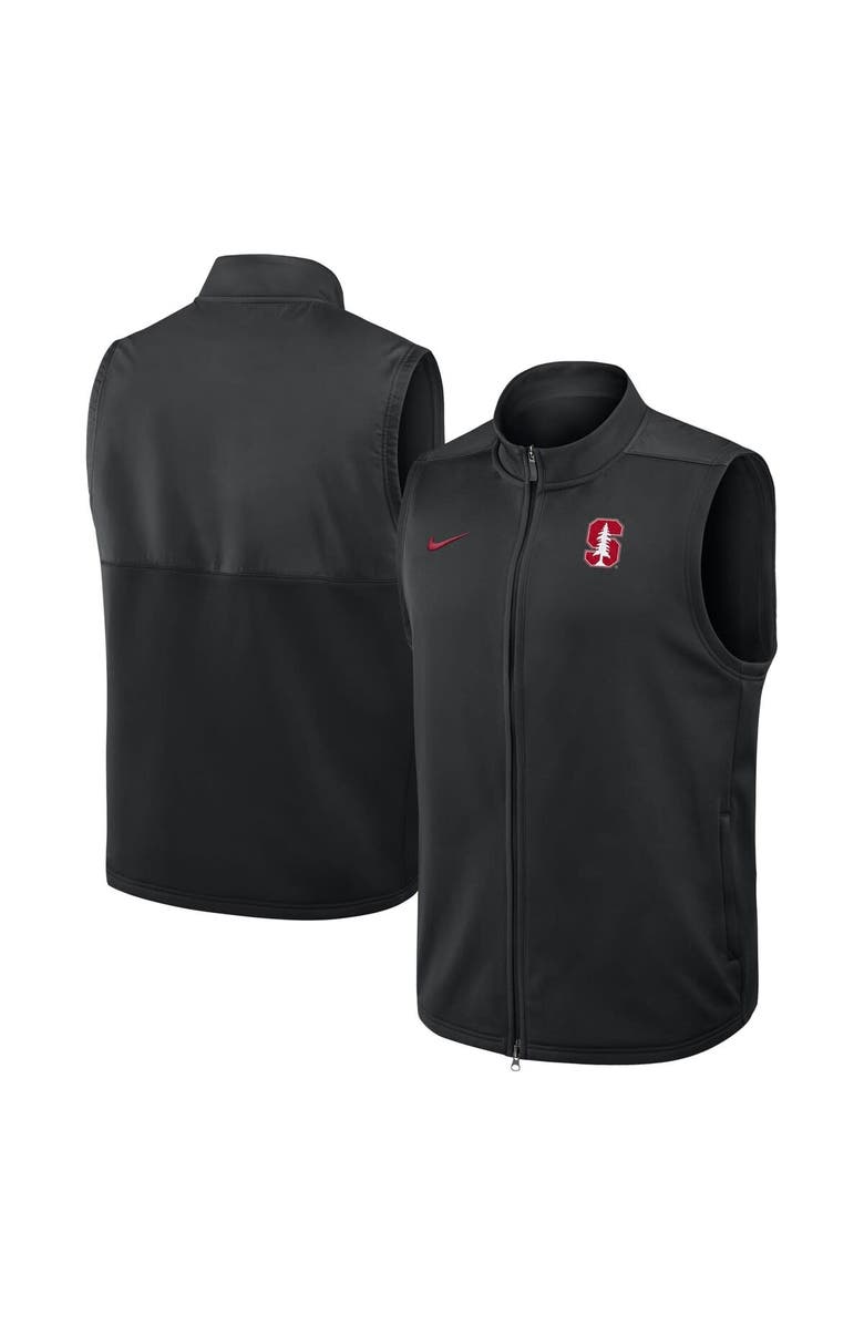 Nike Men's Nike Black Stanford Cardinal Primetime Victory Performance Full-Zip Vest, Alternate, color, Black