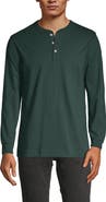 Lands' End Super-T Long Sleeve Henley Shirt