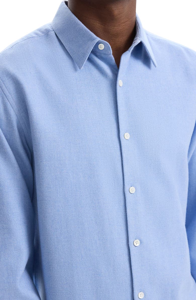 Theory Irving Flannel Button-Up Shirt, Alternate, color, Skylight Melange