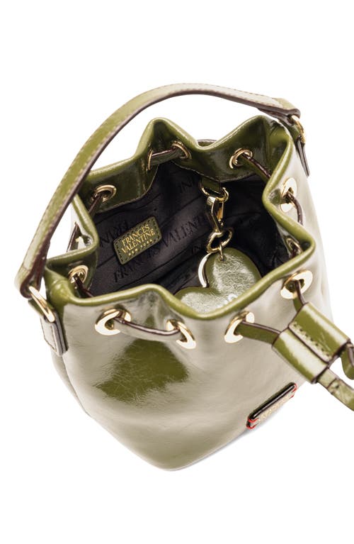 Frances Valentine Minnie Leather Bucket Bag In Green