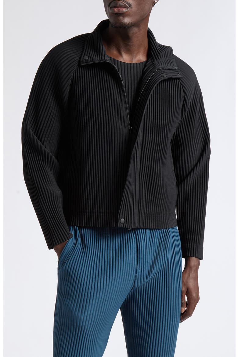 Tailored Pleats 1 Jacket, Main, color, BLACK