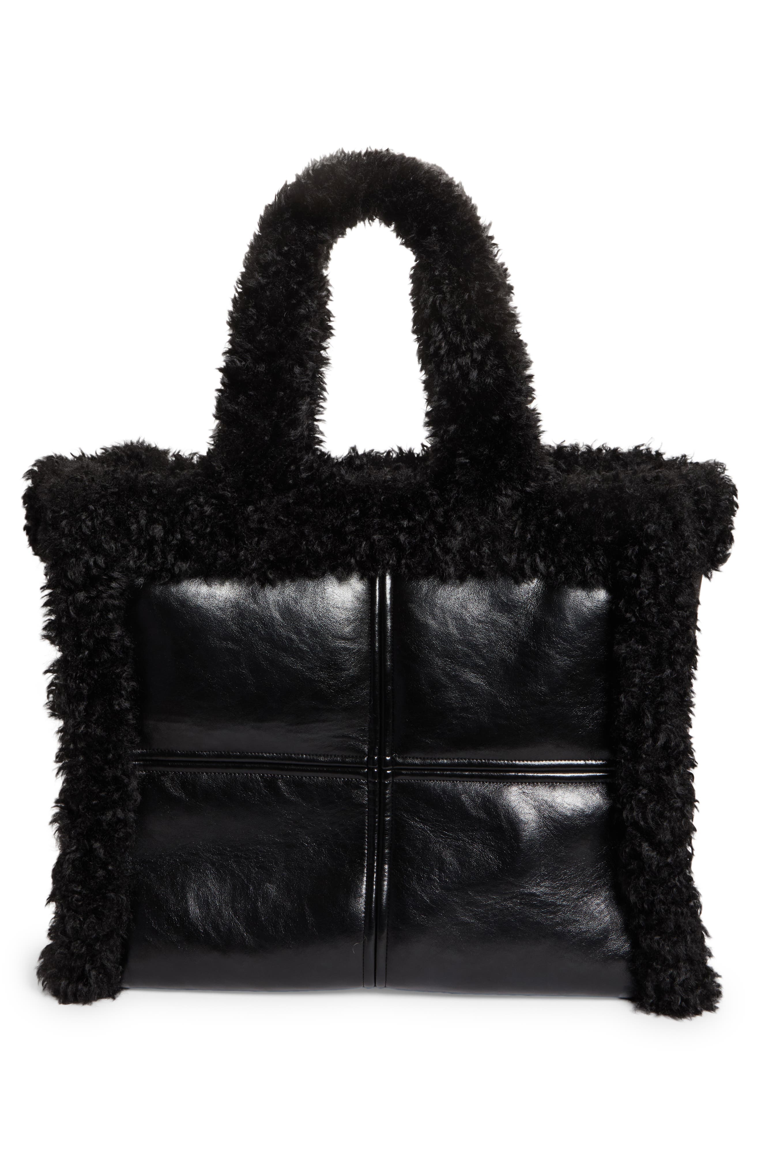Stand Studio Lola II Faux Shearling Bag, Alternate, color, 