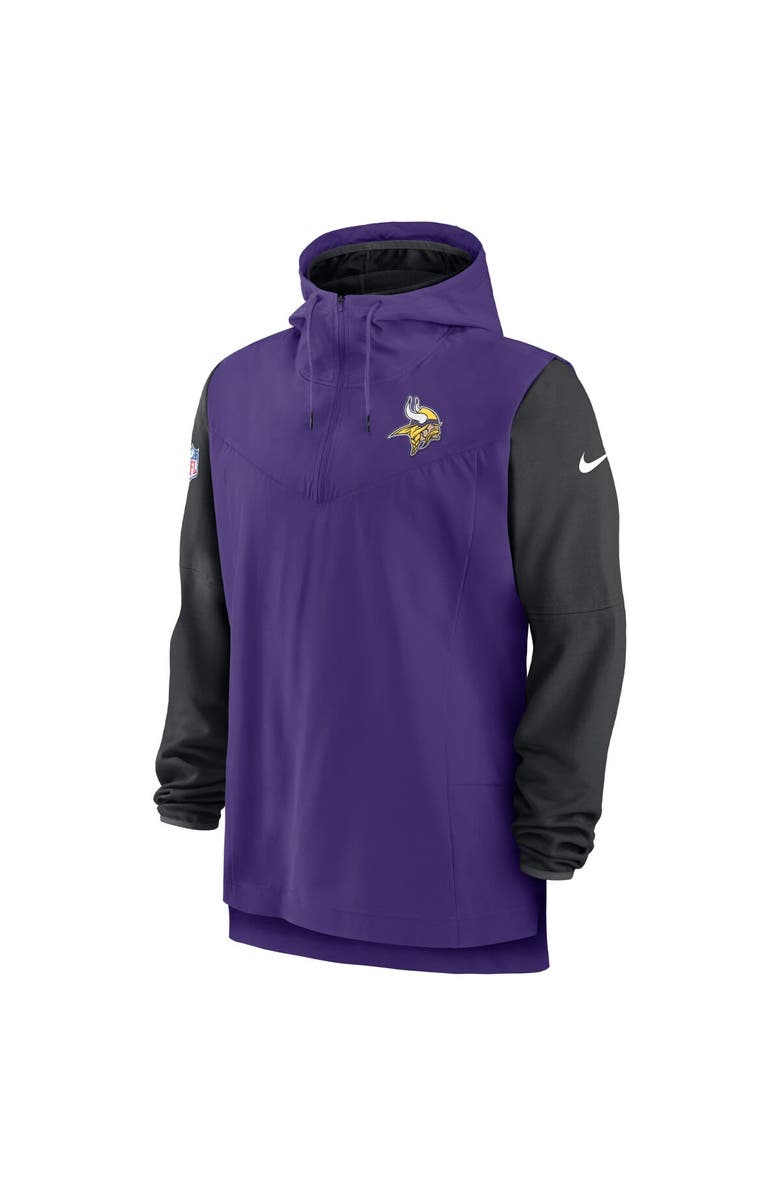 Nike Men's Nike Purple/Black Minnesota Vikings Sideline Player Quarter-Zip Hoodie, Alternate, color, 