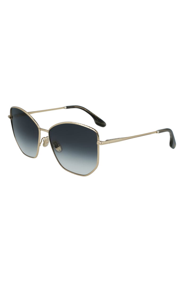 Victoria Beckham Hammered 59mm Sunglasses, Alternate, color, 