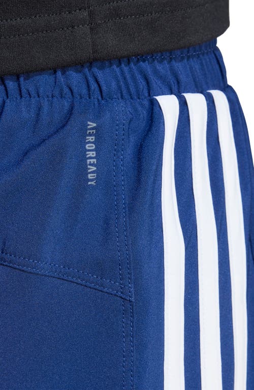 Shop Adidas Originals Adidas Pacer High Waist Recycled Polyester Shorts In Dark Blue/white