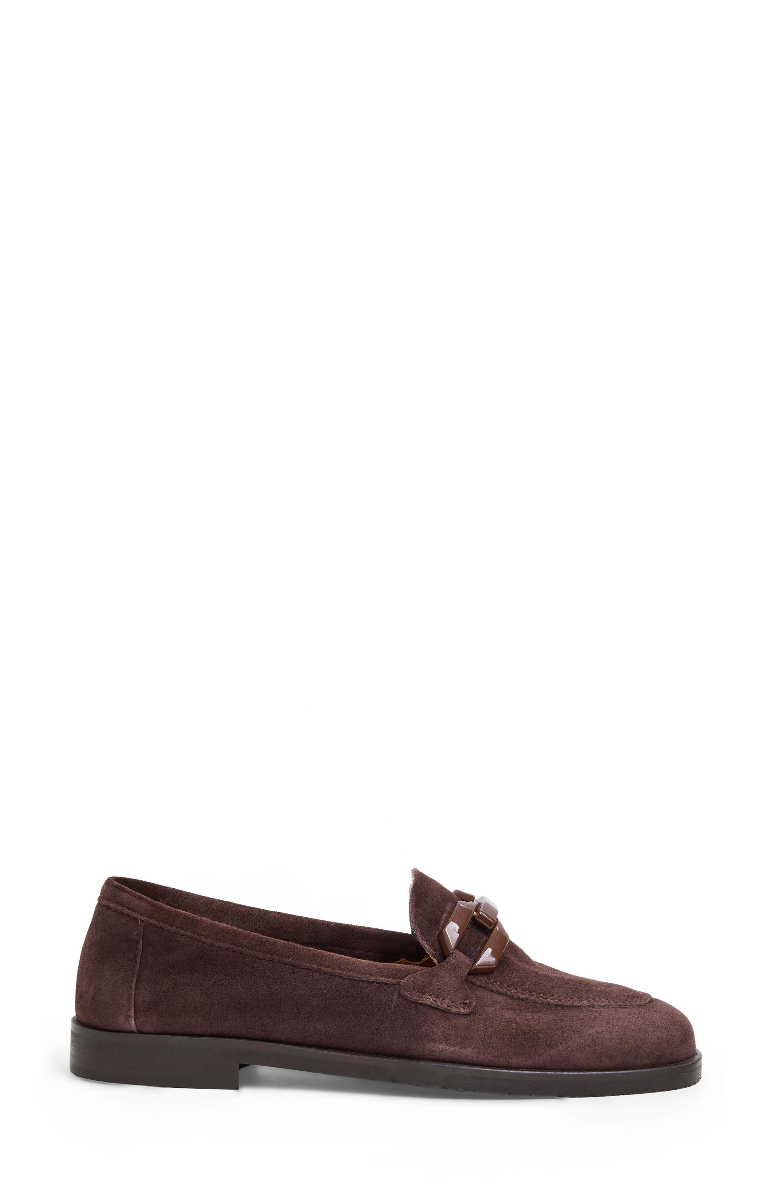 Lavena Bit Loafer, Alternate, color, DARK BROWN SUEDE