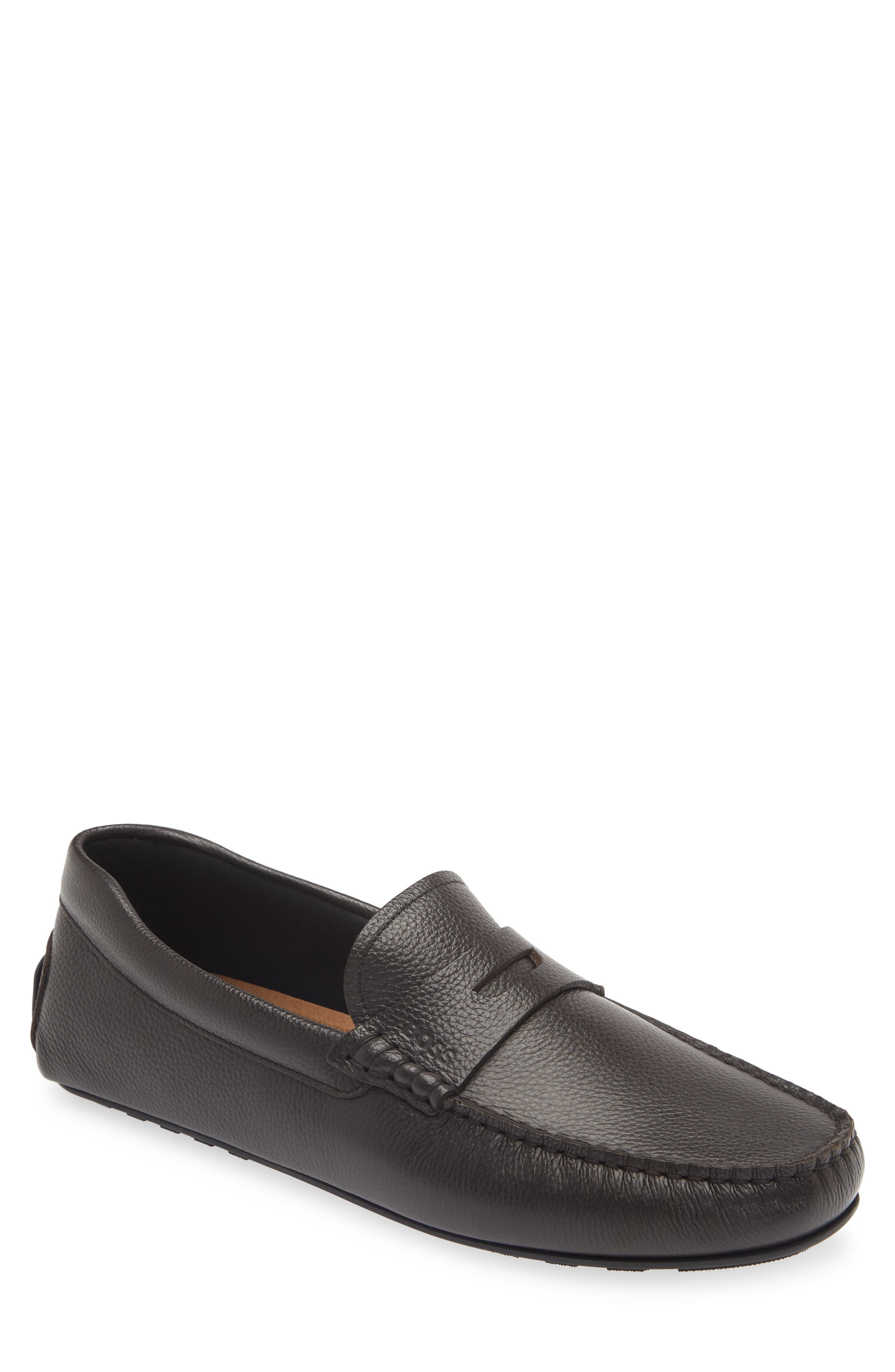 Noel Driving Shoe, Main, color, DARK BROWN