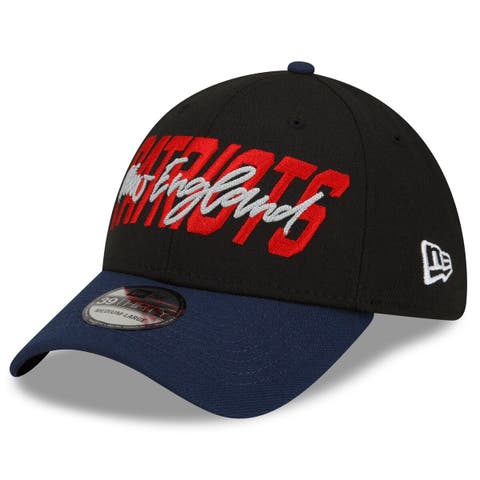 Men's New Era Black/Navy New England Patriots 2022 NFL Draft 39THIRTY Flex Hat
