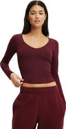 COTTON ON BODY Women's Active Ultra Soft Scoop Neck Long Sleeve