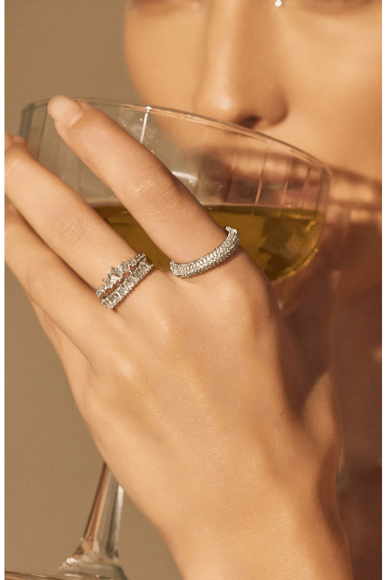 Cassie Band Ring, Size 7 Gift Idea, Alternate, color, Silver
