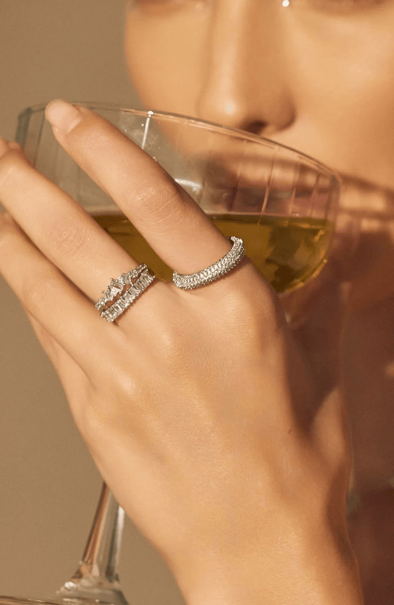 Bearfruit Jewelry Cassie Band Ring, Size 7 Holiday Gift Idea, Alternate, color, Silver