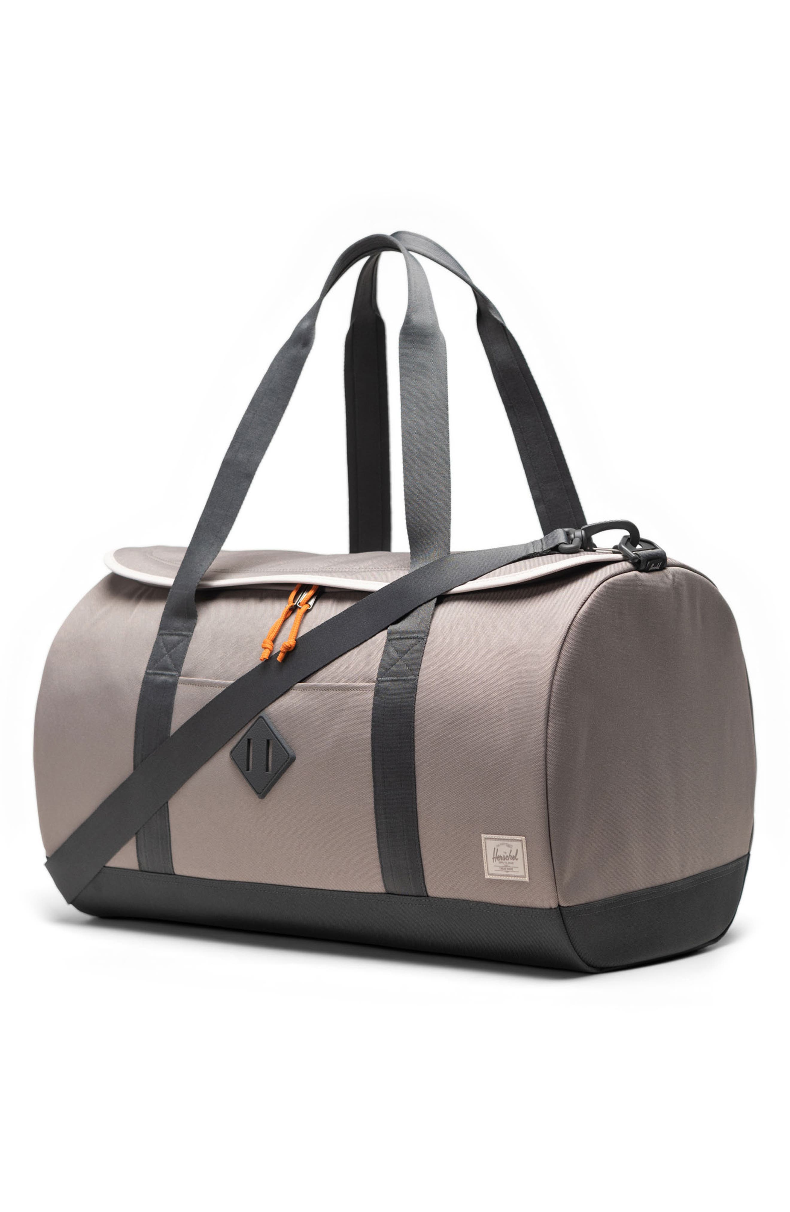 Herschel Supply Co. Heritage Duffle Bag, Alternate, color, Morning Dove/ Dark Shadow