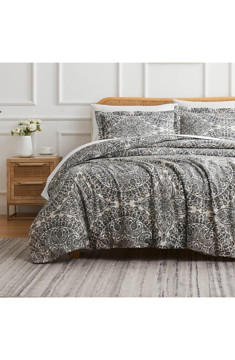 SOUTHSHORE FINE LINENS Ashanti Duvet Cover Set, Alternate, color, Grey