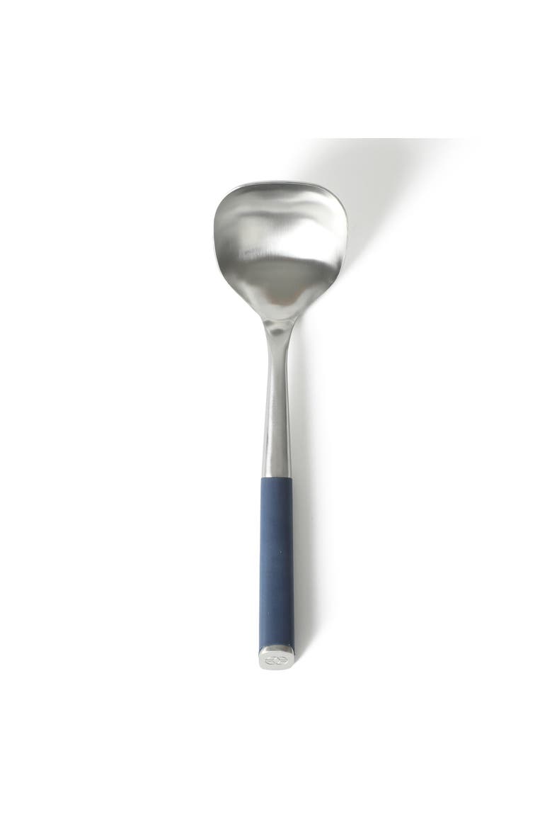 Edge 10-Piece Stainless Steel and Silicone Kitchen Utensil Set with Crock, Alternate, color, Navy