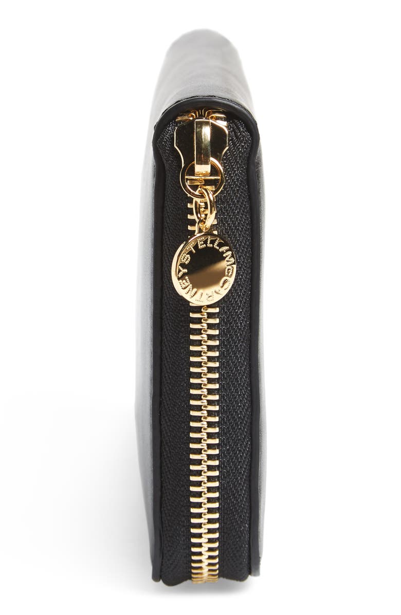 Stella McCartney Alter Nappa Perforated Logo Faux Leather Wallet, Alternate, color,