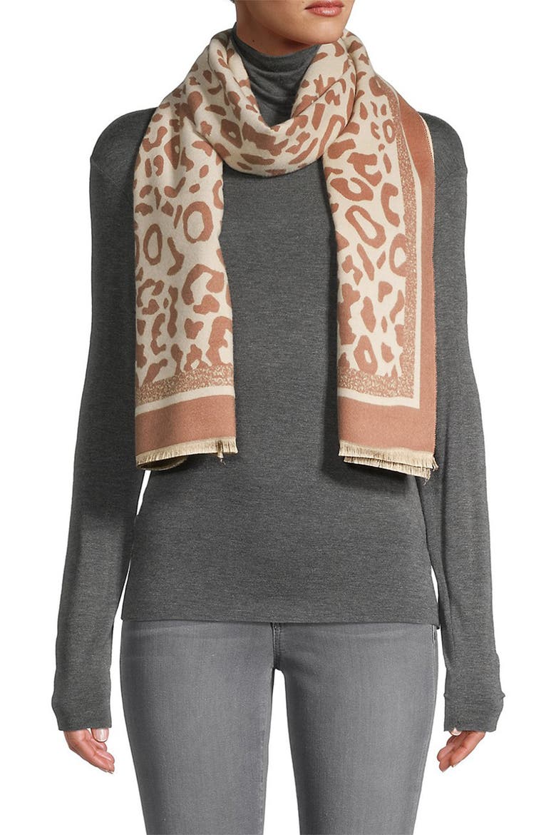 Reversible Scarf, Main, color, BROWN