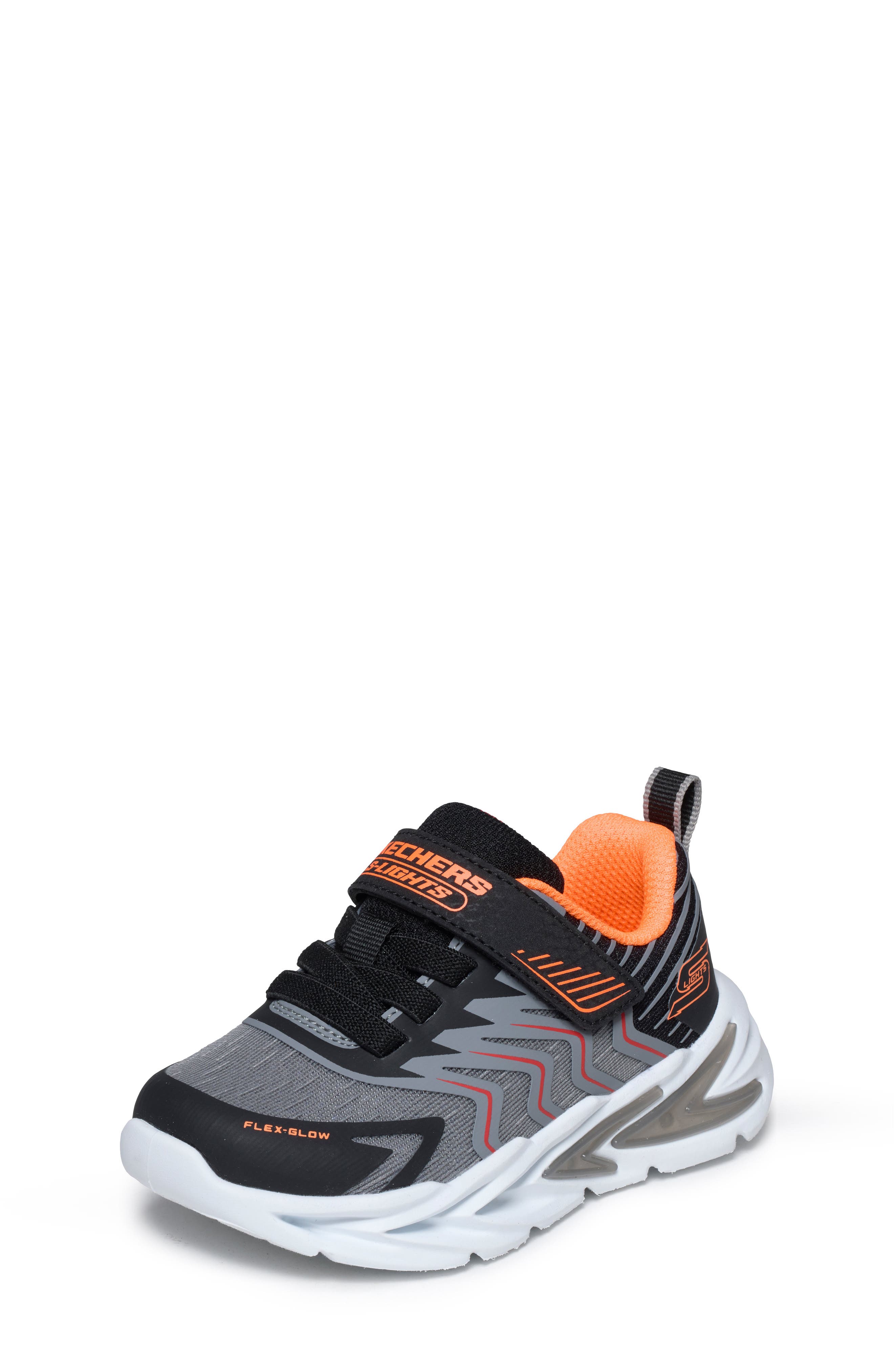 Kids' Flex Glow Ultra Prism Pacer Sneaker, Alternate, color, BLACK/ CHARCOAL