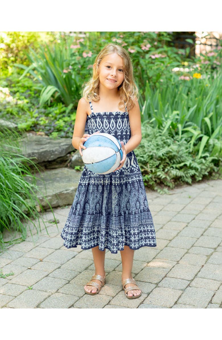 Change of Scenery Lila Smocked Tiered Dress, Alternate, color, Tivara Ikat
