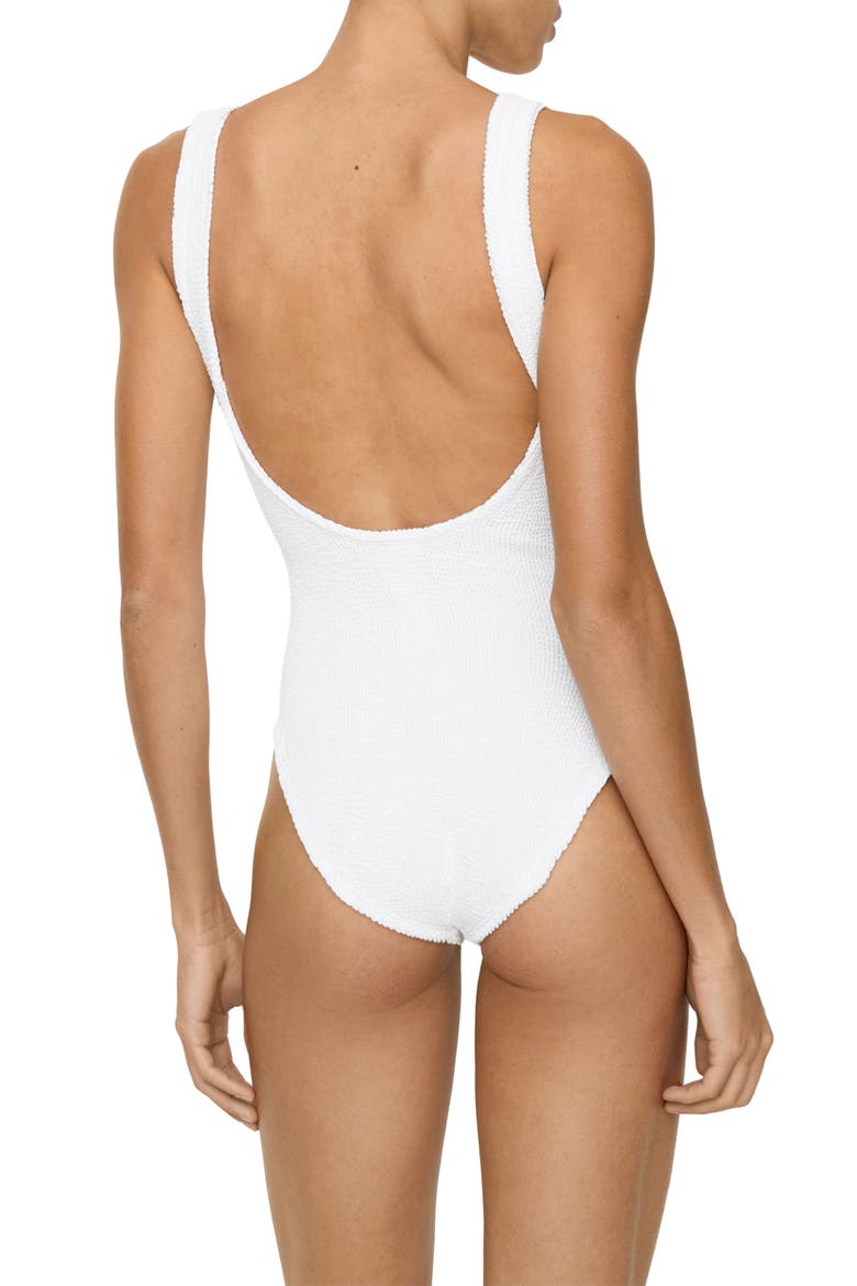 Domino Original Crinkle™ One-Piece Swimsuit, Alternate, color, WHITE